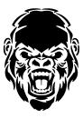 Schablone brüllender Gorilla DIN A 4